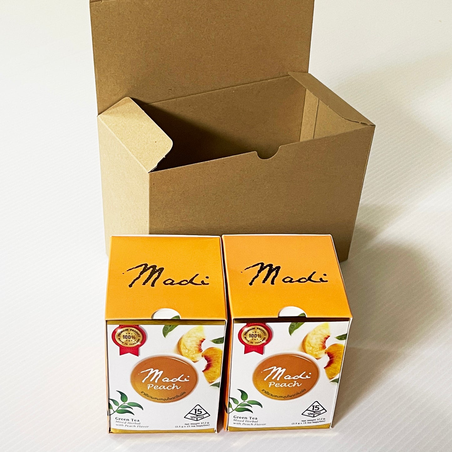 【２箱（30袋）】Madi-Peach（発酵緑茶）Herb Tea（ハーブティー）